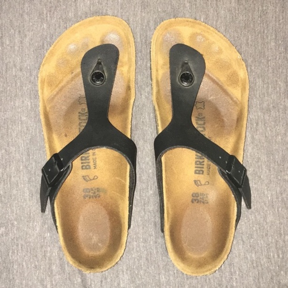 Black size 38 birkenstocks